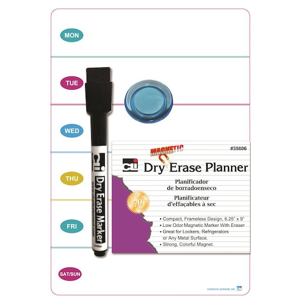 Mini Magnetic Dry Erase Planning Boards W/Marker + Magnet Set